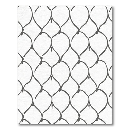 Gray Scaled Quatrefoil Lattice Rug