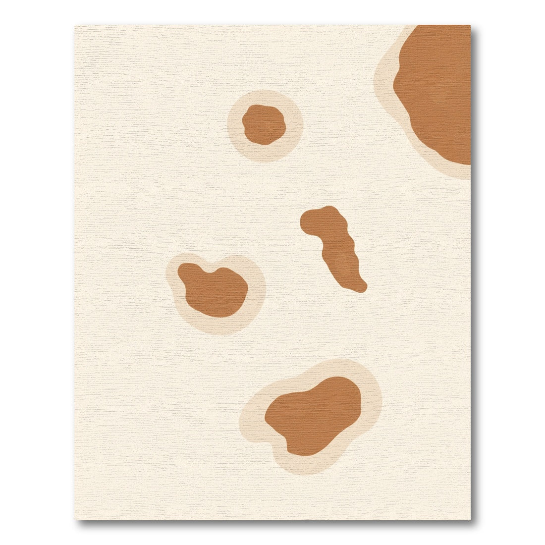 Warm Beige Abstract Spot Rug
