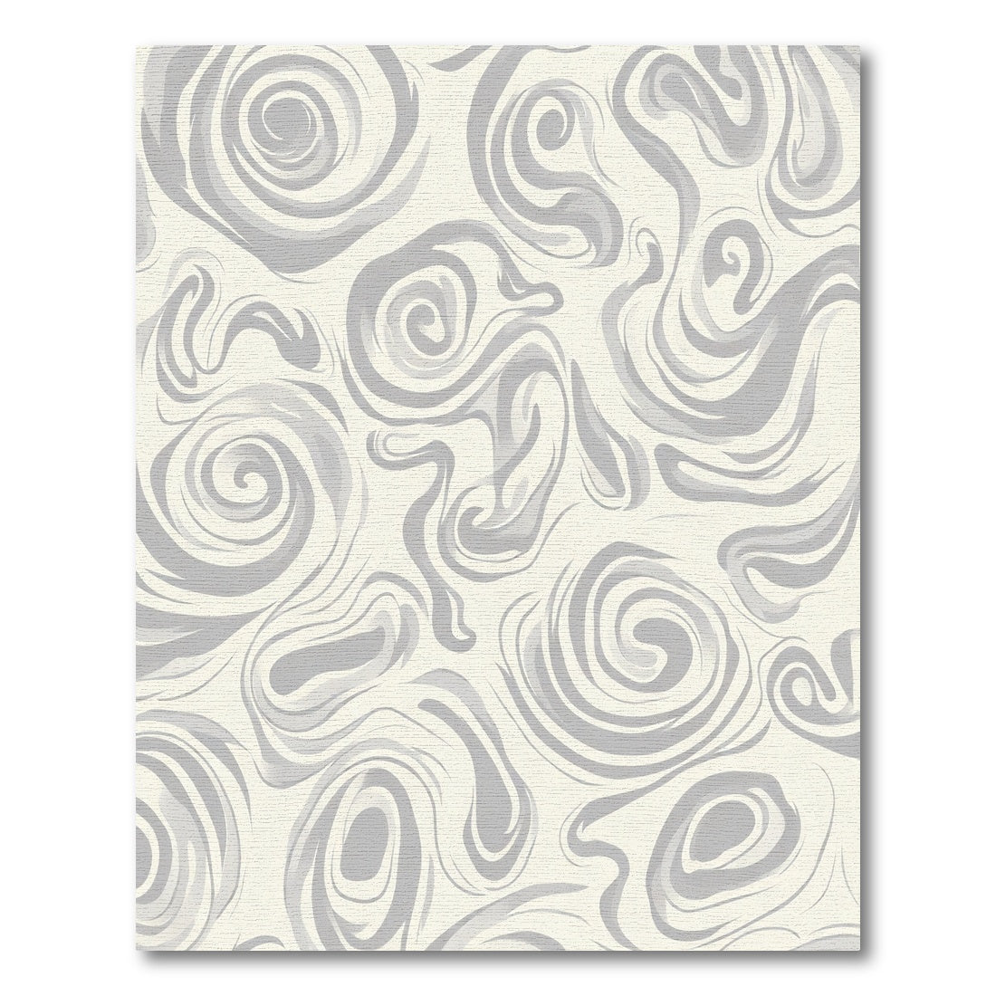 Subtle Gray Swirl Terrazzo Rug