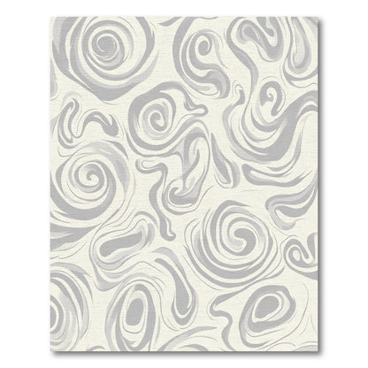 Subtle Gray Swirl Terrazzo Rug