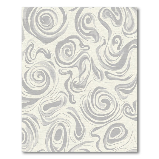 Subtle Gray Swirl Terrazzo Rug
