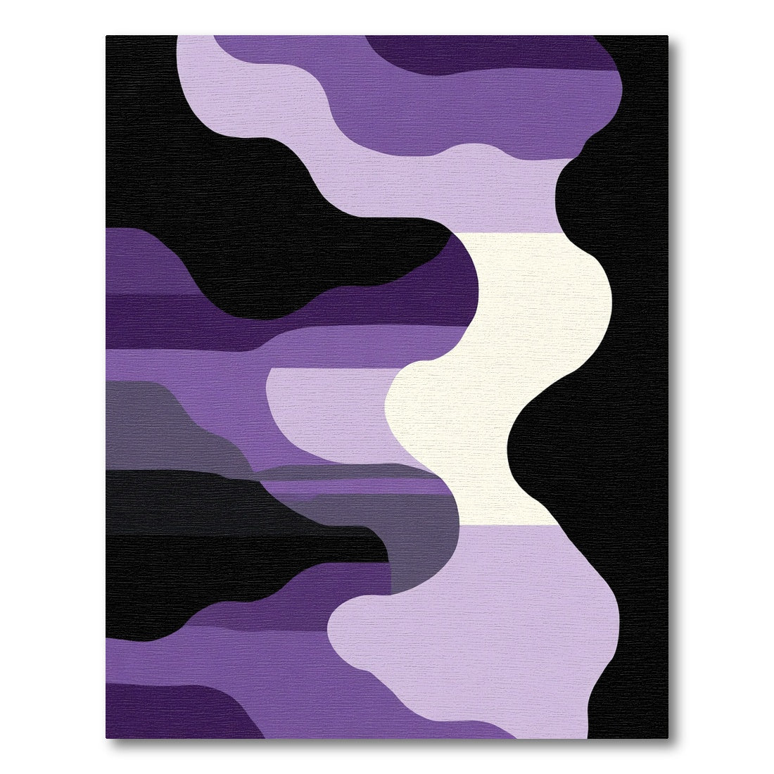 Amethyst Abstract Flowing Layers Rug