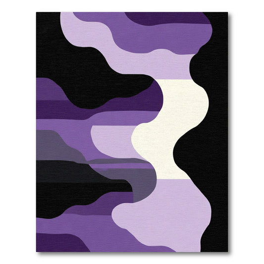 Amethyst Abstract Flowing Layers Rug