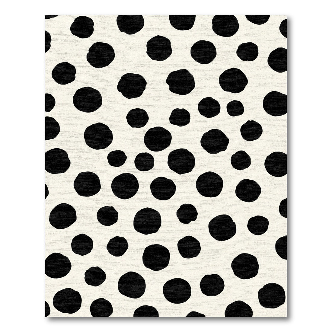 Black White Scattered Dot Rug