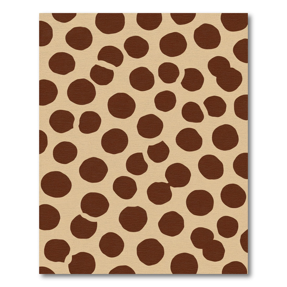 Brown Polka Dot Scattered Circles Rug