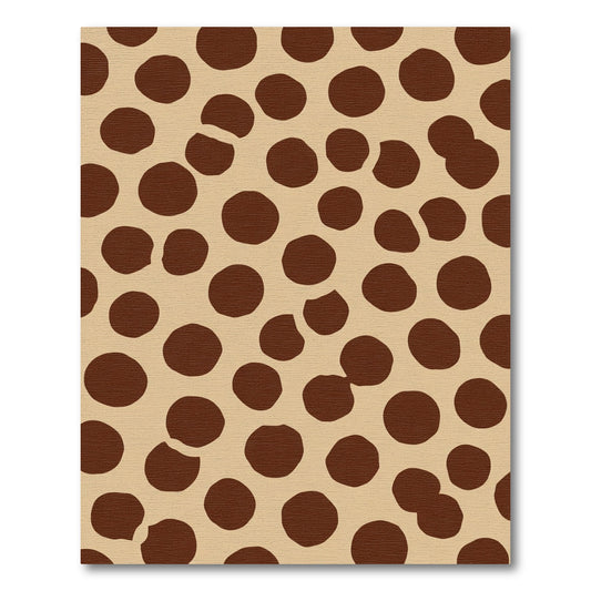 Brown Polka Dot Scattered Circles Rug