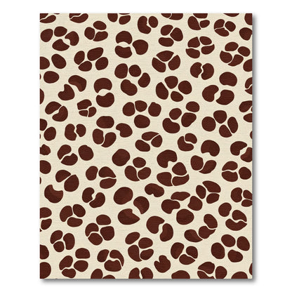 Modern Cream Brown Abstract Spot Rug
