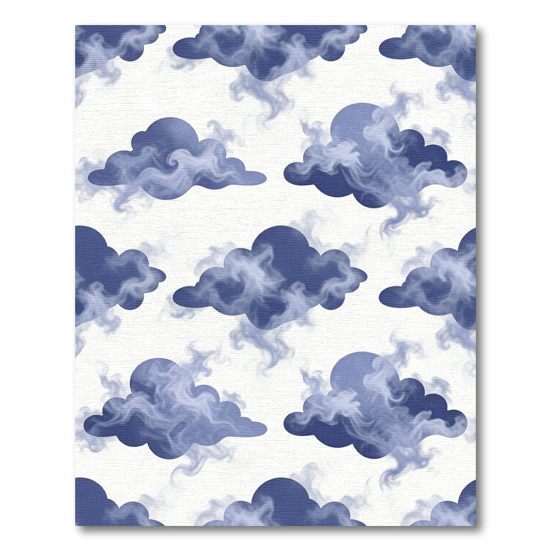Ethereal Blue Smoky Cloud Sky Rug