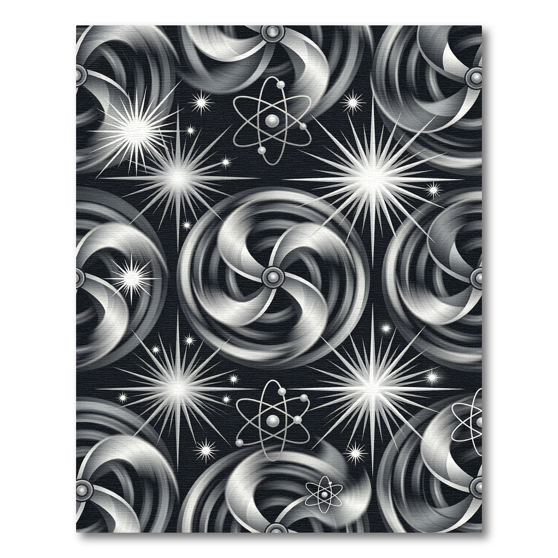 Metallic Vortex Atom Sparkle Rug