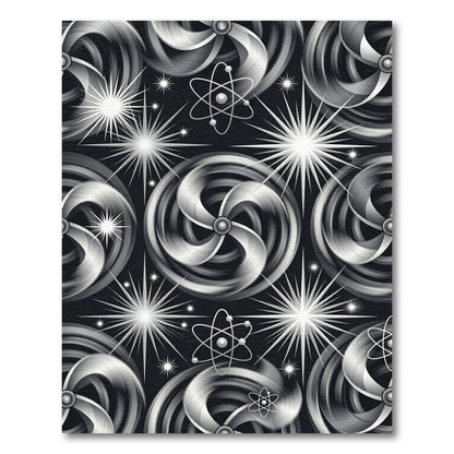 Metallic Vortex Atom Sparkle Rug