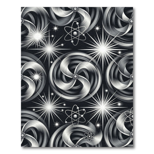 Metallic Vortex Atom Sparkle Rug