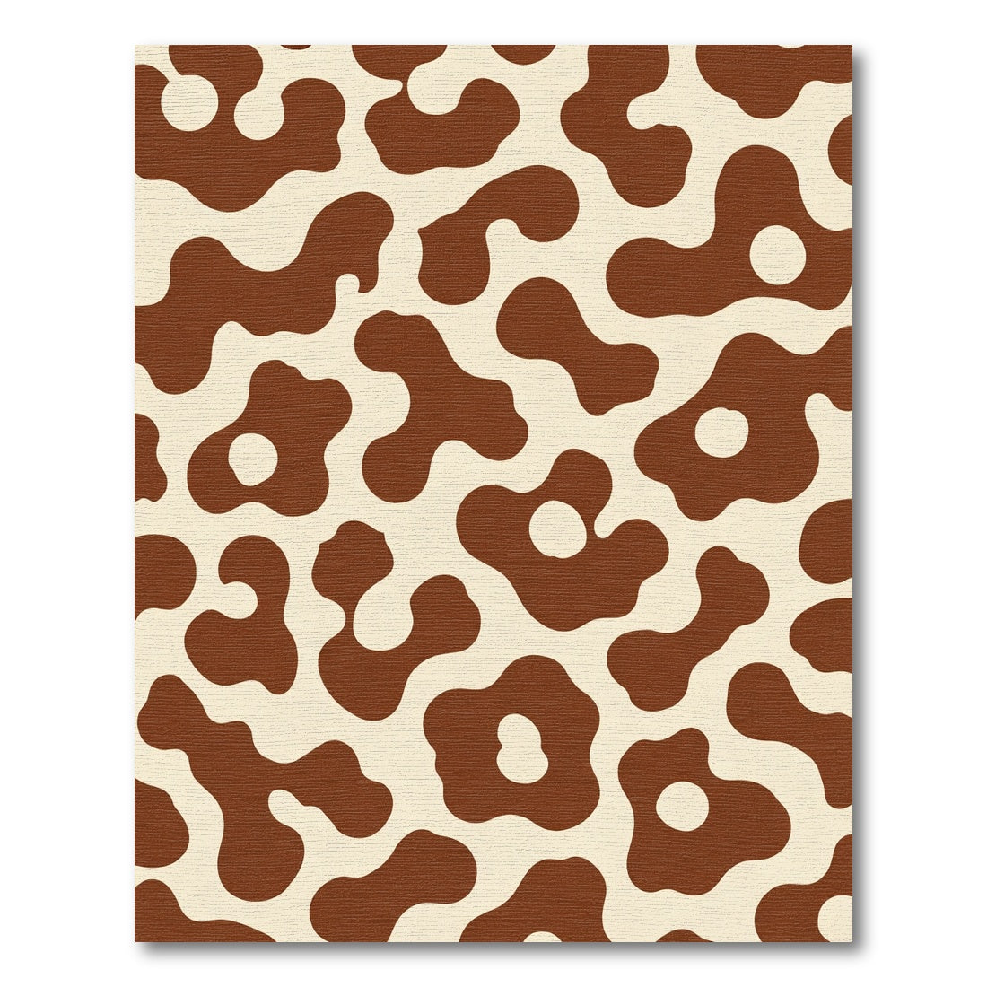 Brown Cream Abstract Spots Rug