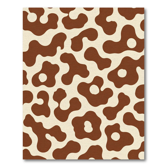 Brown Cream Abstract Spots Rug