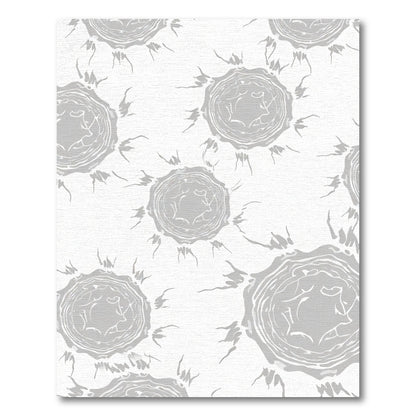 Gray Sunburst Floral Bloom Rug