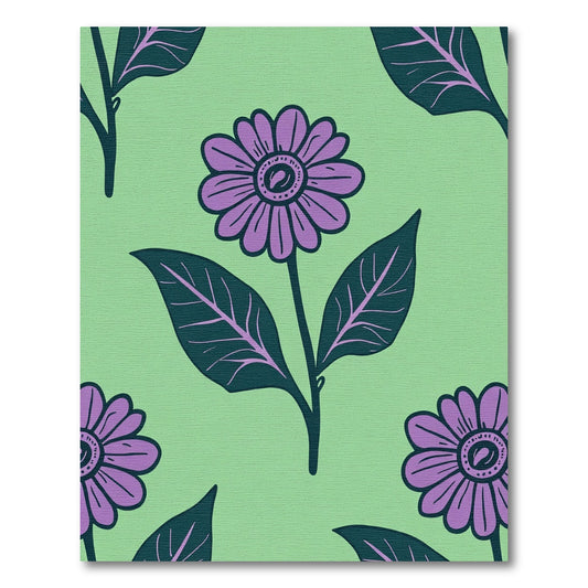 Lavender Daisy Garden Meadow Rug