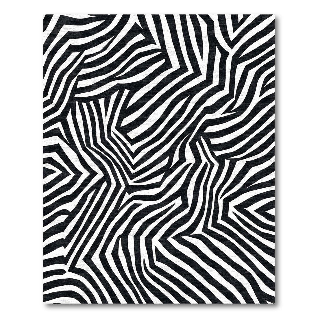 Bold Black White Zebra StripesRug Rug