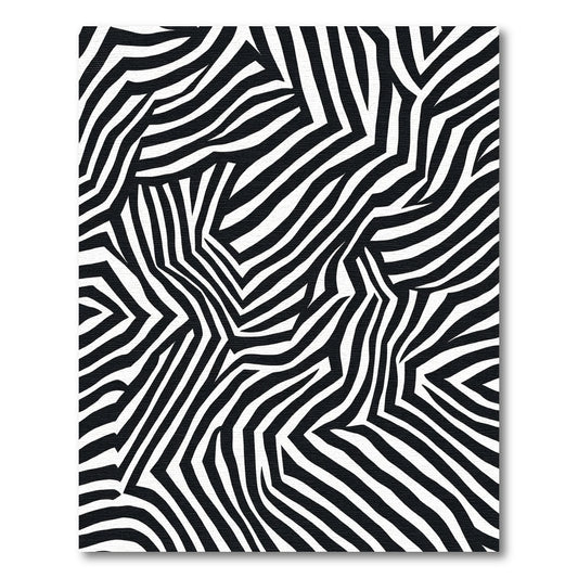 Bold Black White Zebra StripesRug Rug