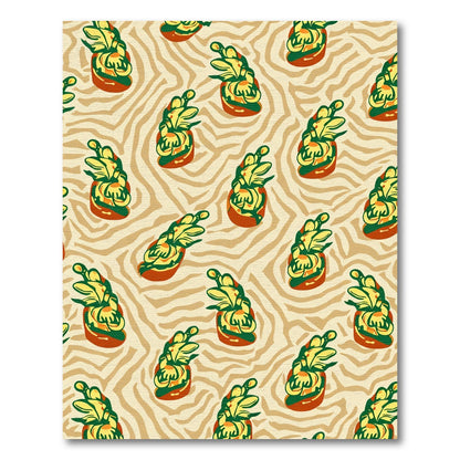 Juxtaposed Pineapples Animal Print Rug