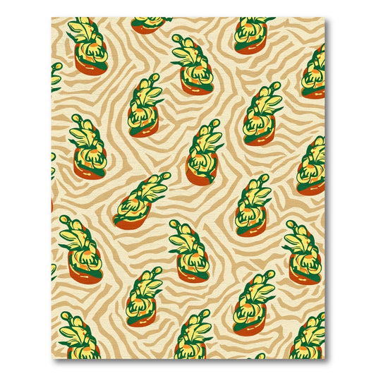 Juxtaposed Pineapples Animal Print Rug