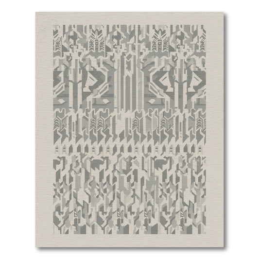 Geometric Abstract Gray Composition Rug