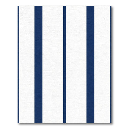 Bold Navy White Vertical Stripe Rug