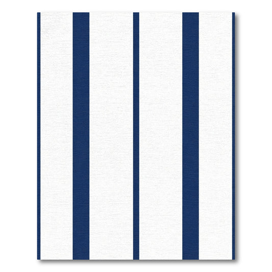 Bold Navy White Vertical Stripe Rug