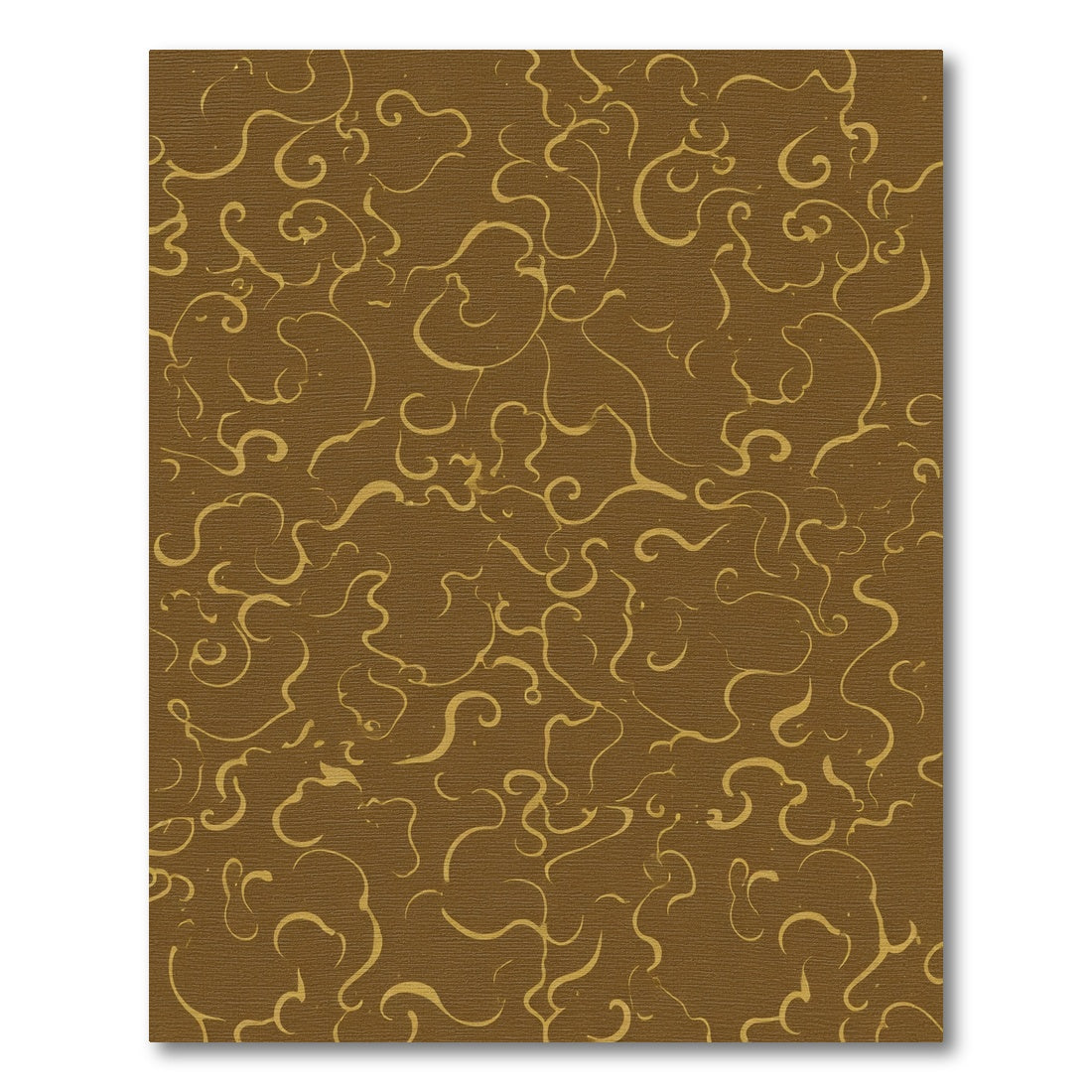 Golden Swirl Cloud Abstract Rug