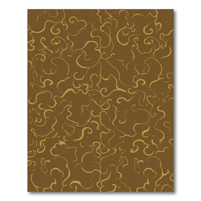 Golden Swirl Cloud Abstract Rug