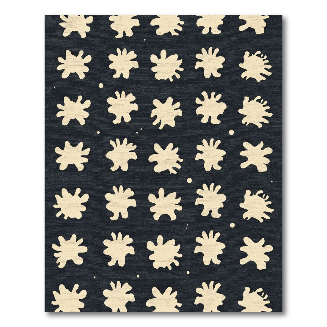 Cream Blob Scatter Dark Neutral Rug