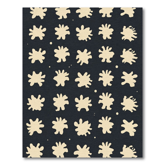 Cream Blob Scatter Dark Neutral Rug