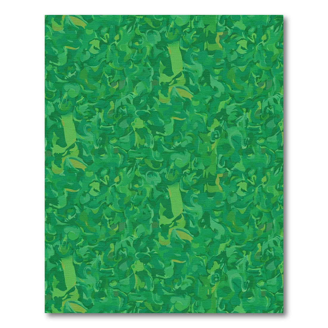 Verdant Swirls Abstract Foliage Rug