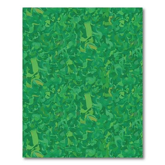 Verdant Swirls Abstract Foliage Rug