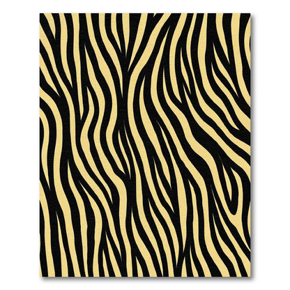 Golden Black Wild Animal Stripes Rug