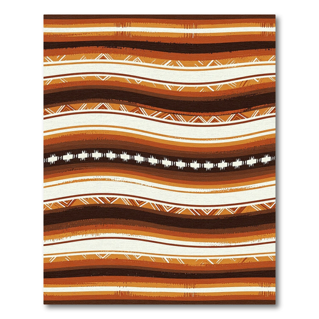 Earthy Stripe Geometric Texture Rug