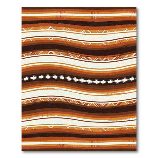 Earthy Stripe Geometric Texture Rug