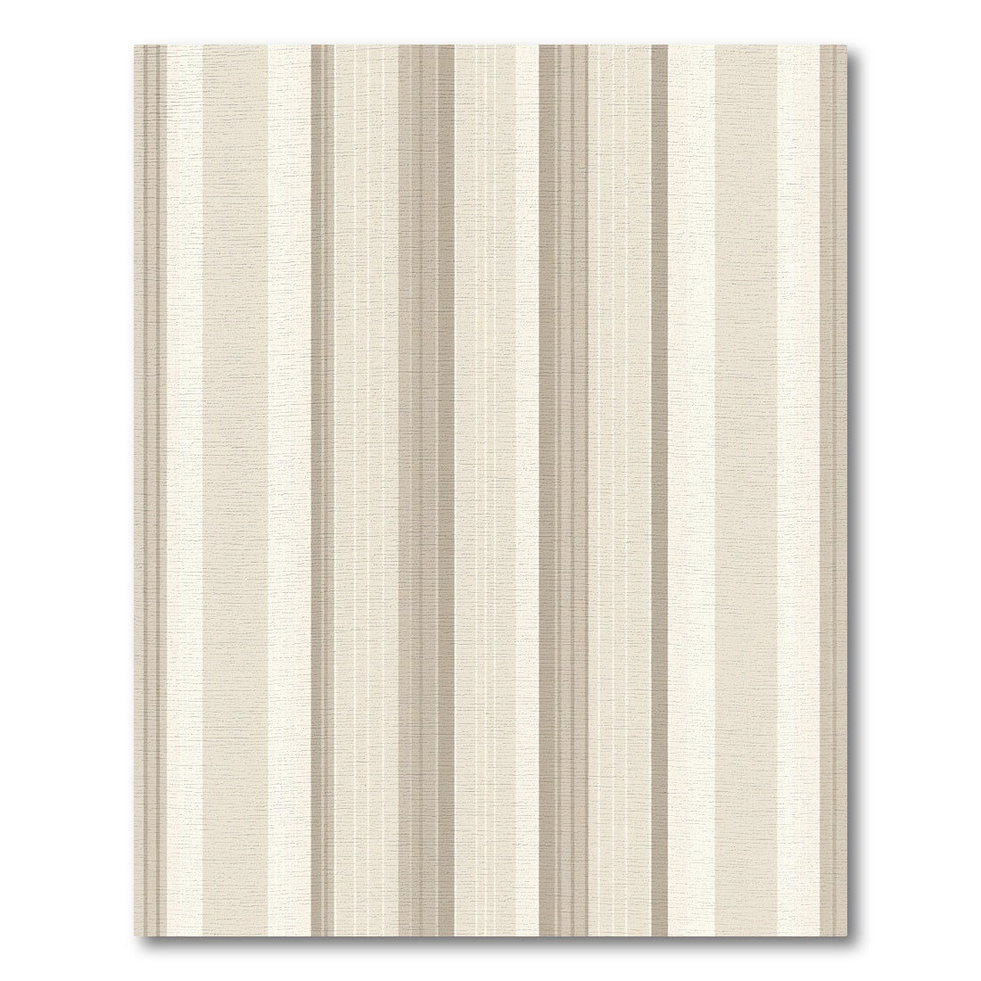 Neutral Beige Vertical Stripe Texture Rug