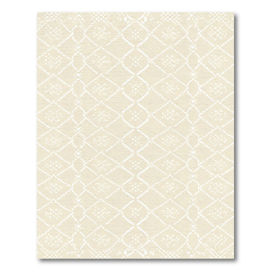 Cream Geo Diamond Lattice Rug