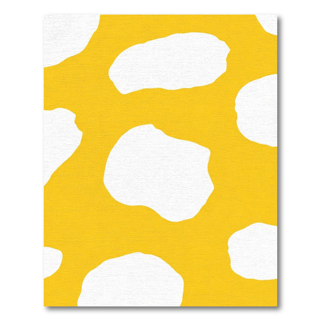 Golden Ochre Abstract Blob Rug