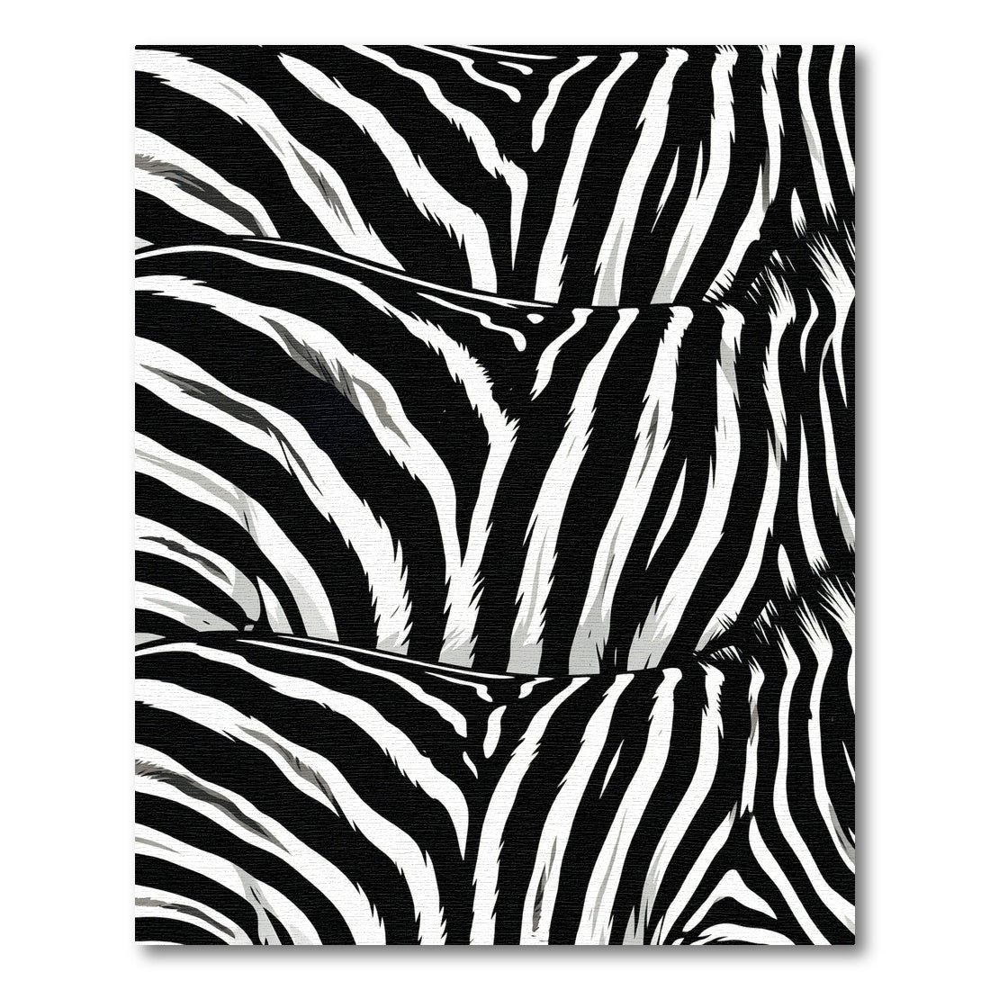 Stark Monochrome Zebra Stripe Art Rug
