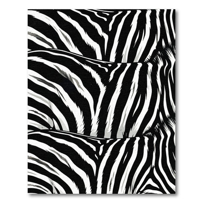 Stark Monochrome Zebra Stripe Art Rug