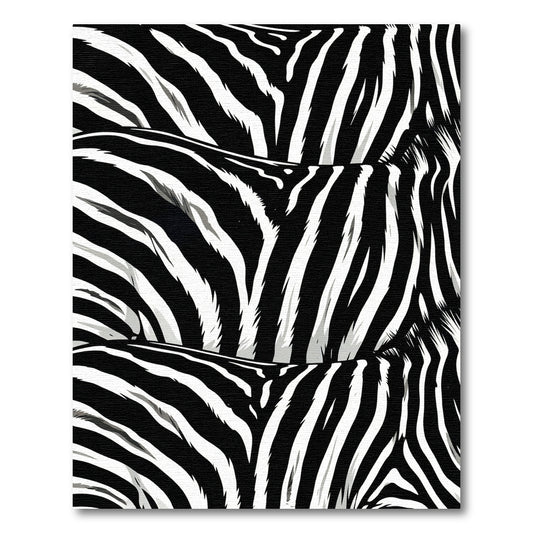 Stark Monochrome Zebra Stripe Art Rug