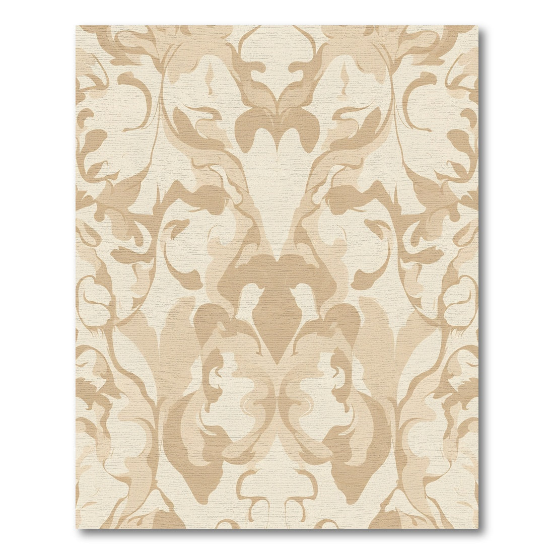 Neutral Tones Abstract Scroll Work Rug
