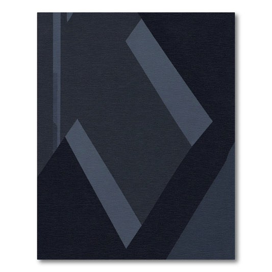 Dark Blue Geometric Abstract Rug