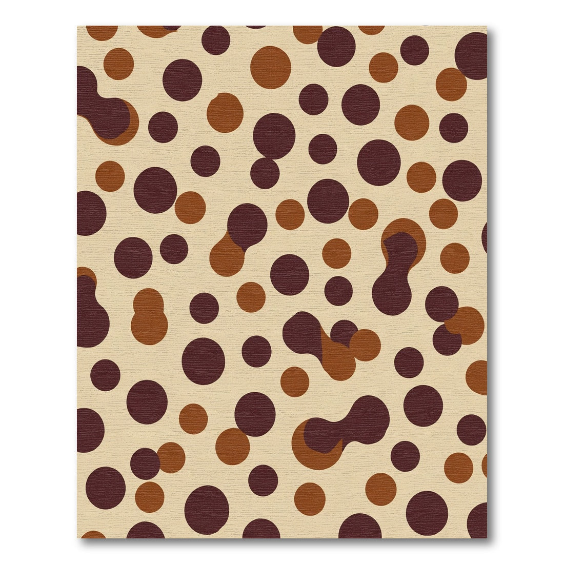 Brown Tan Dot Collage Rug