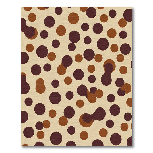 Brown Tan Dot Collage Rug
