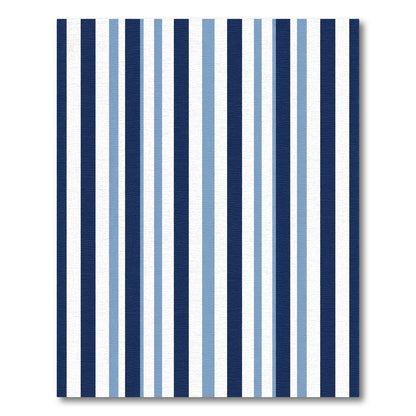 Navy Blue Light Blue Stripe Rug