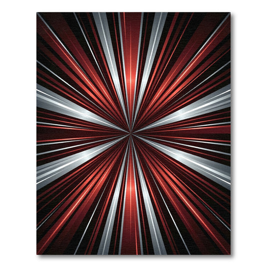 Radiant Red Metallic Burst Rug