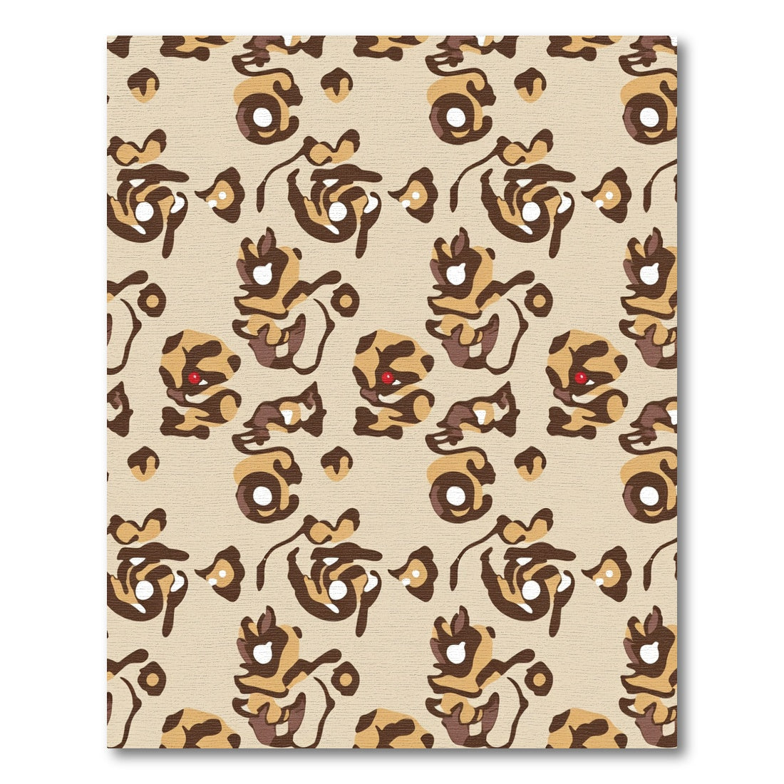 Brown and Tan Leopard Spots Rug