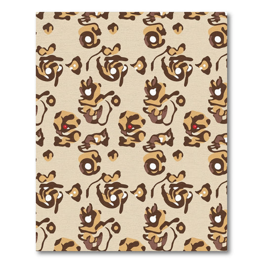 Brown and Tan Leopard Spots Rug