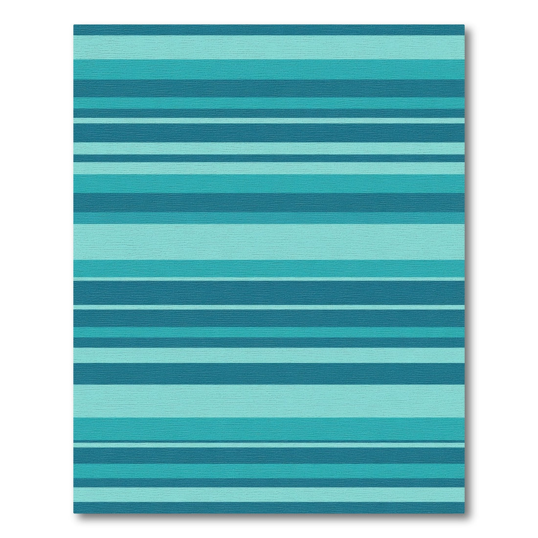 Ocean Blue Aqua Striped Rug
